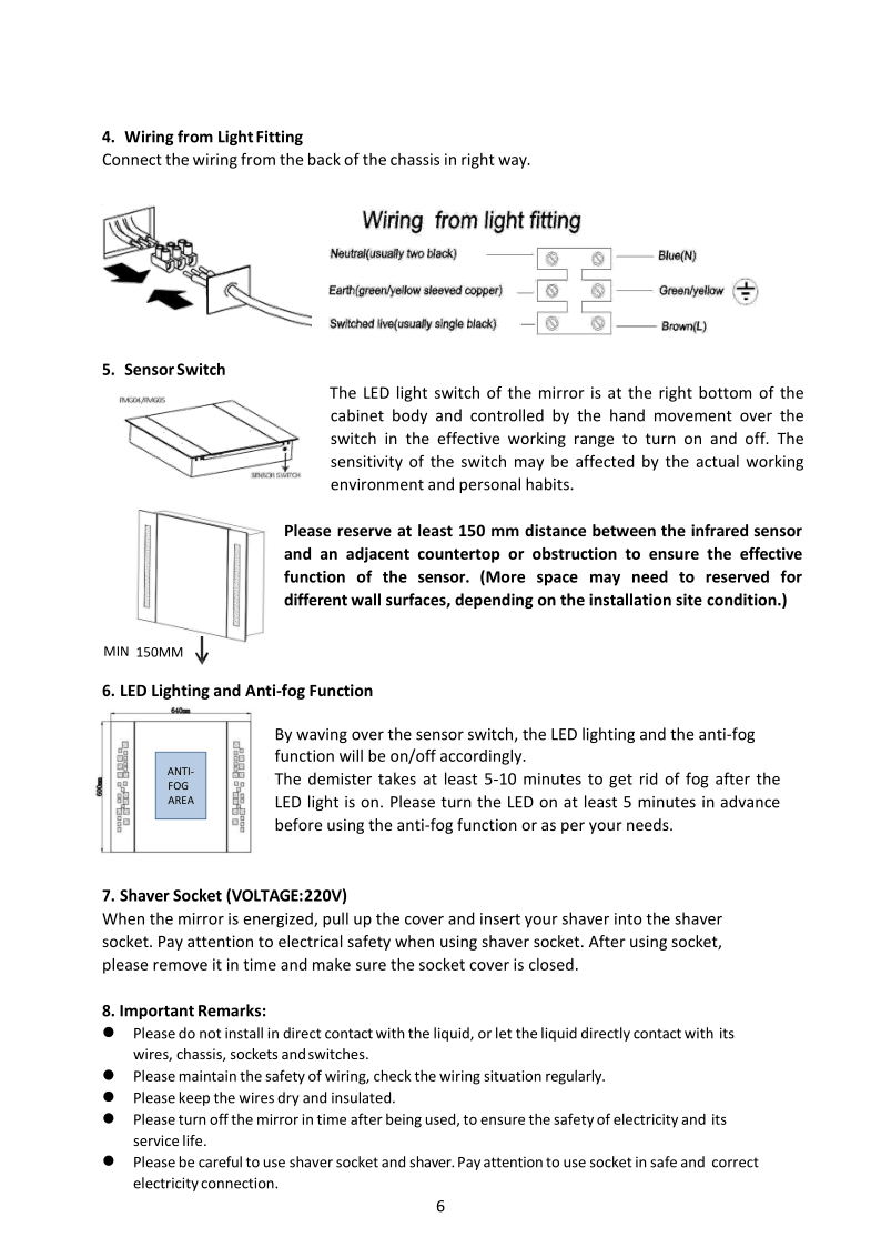 Livingandhome LED Illuminated Anti-fog Wall Mounted Mirror Cabinet Touch Control Switch With Shaver Socket, 600x650MM -Comfort Bathroom Store AAHKMJXYDAFdJAOAIMEbOAchkNoCfGqSp8
