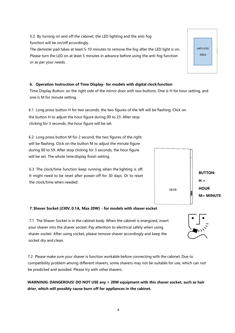 Livingandhome LED Illuminated Wall Mounted Bathroom Mirror Cabinet With Sensor Shaver Socket Demister Pad 700x500MM -Comfort Bathroom Store AAHKMJXYDAFdJAOAIMEbOAchkNoCfGqSp8