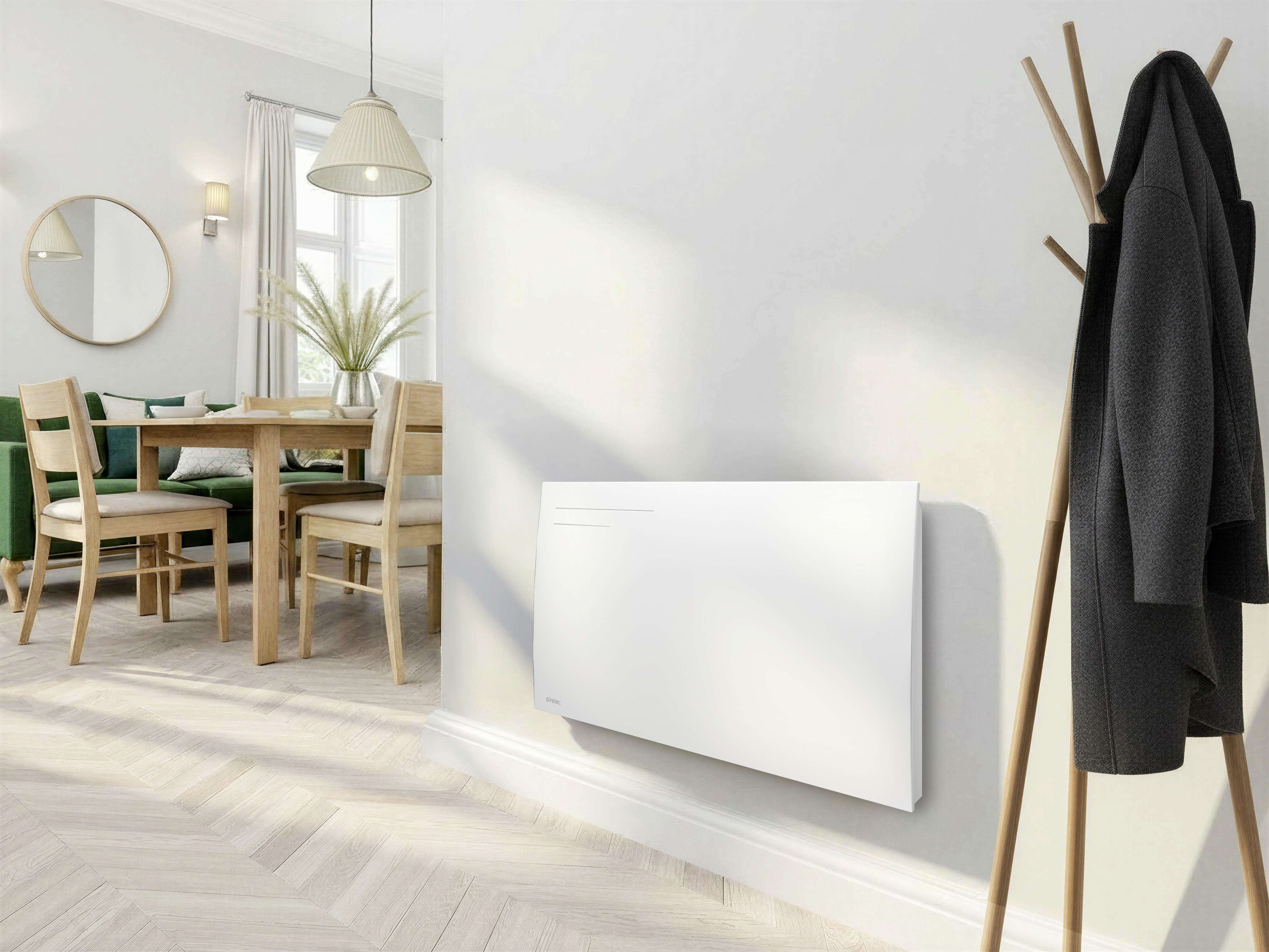 Radiateur à inertie céramique Airelec MEDIAN 2000W blanc en situation