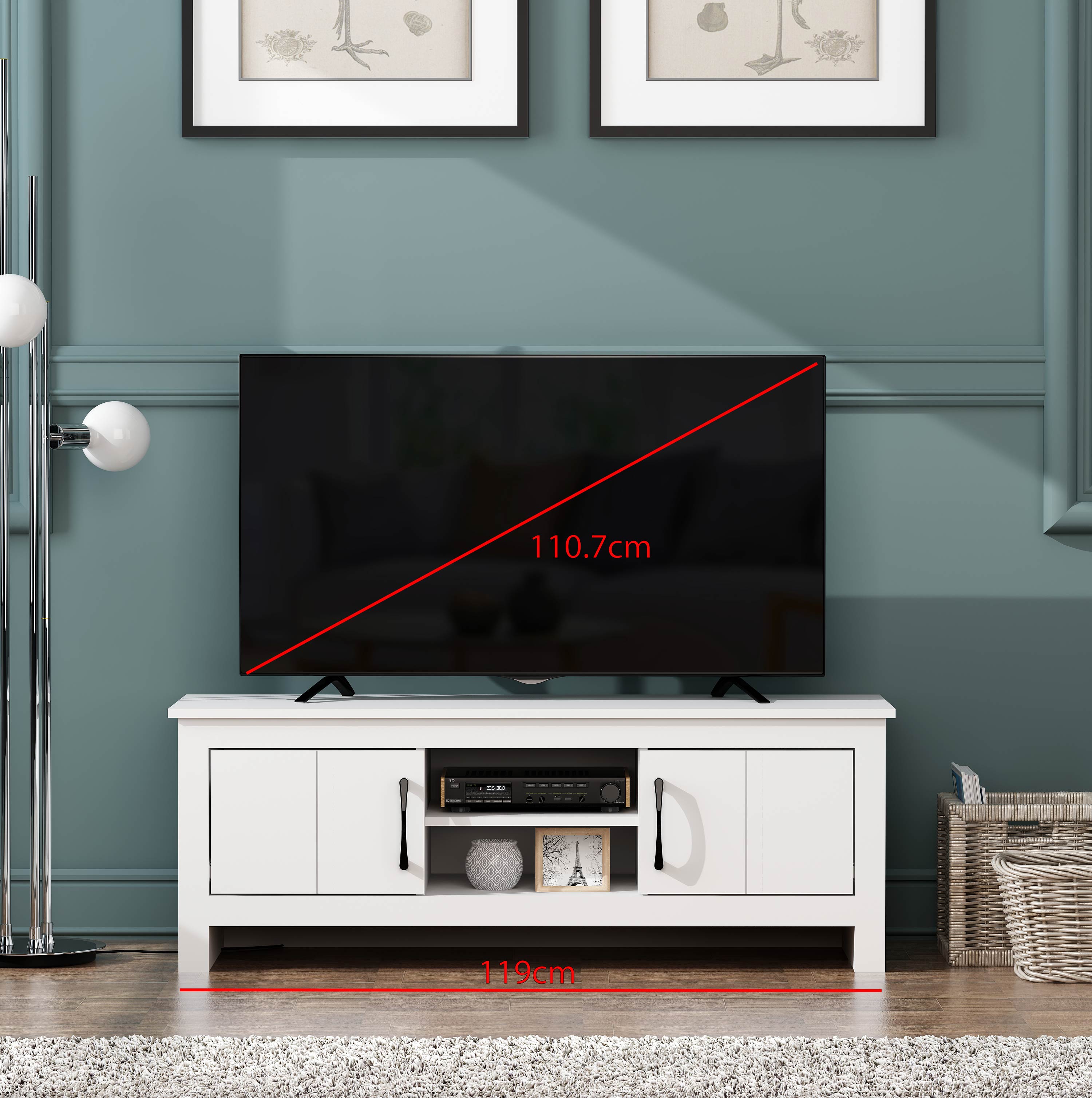 White tv stand on sale living room