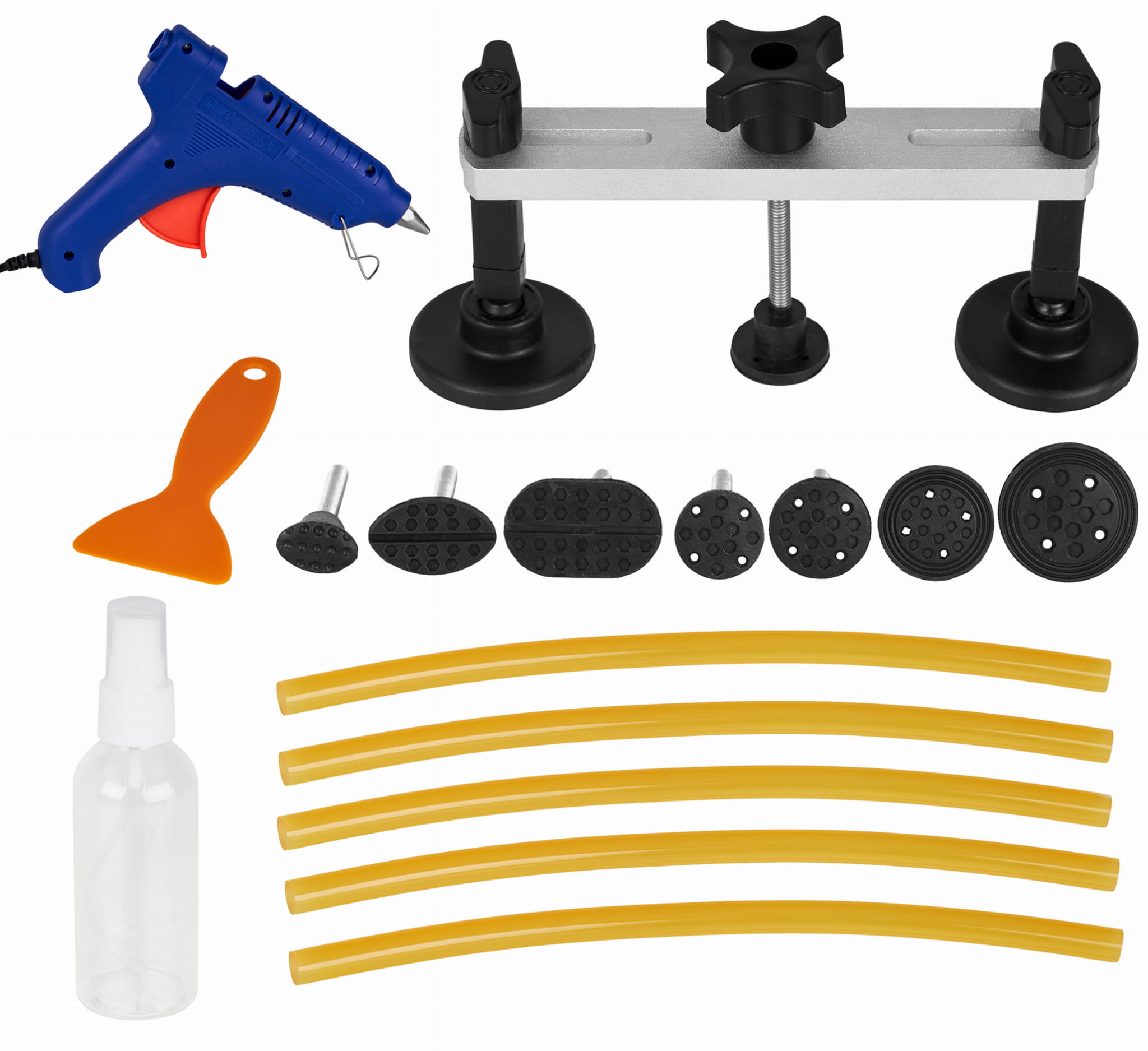 Kit de réparation de panneaux de carrosserie avec pistolet - Solution efficace de réparation de carrosserie