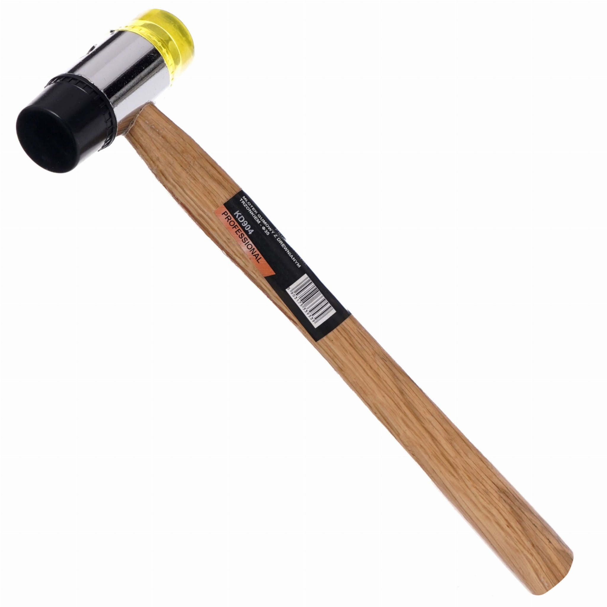 Caisse à Manche en Bois avec Tête en Plastique et Caoutchouc KD904 - Marteau de Haute Qualité pour Diverses Applications