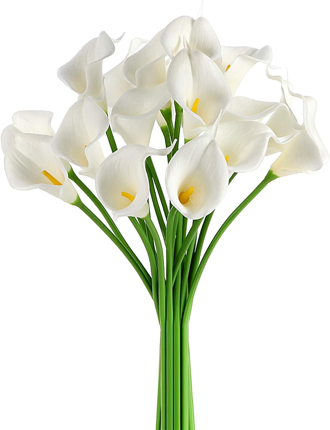 20 fiori di calla artificiale: bouquet in lattice al tocco reale per  decorazioni di nozze, camera da letto, ufficio, feste, decorazioni per la  casa, ottima idea regalo, bianco, SOEKAVIA