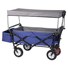 Tettoia Ombreggiante Per Carrello Da Giardino - Tessuto Oxford 600D Nero, 90x47x51 Cm, Rimovibile
