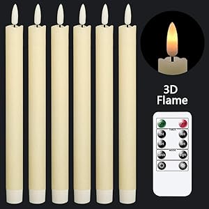 Eldnacele Kerzenständer ohne Flamme mit 10-Tasten-Taste, LED 3D-Leuchten 