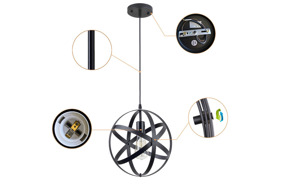 Lampadario a Sospensione in metal 