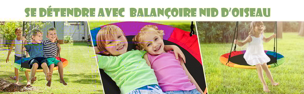 se détendre avec balançoire nid d'oiseau