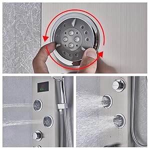 shower tower with jets