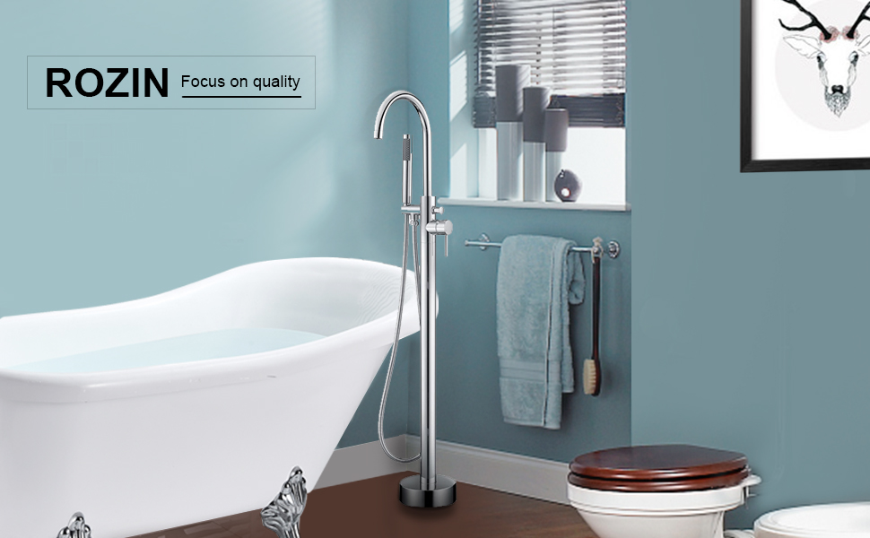 Chrome bathtub tap