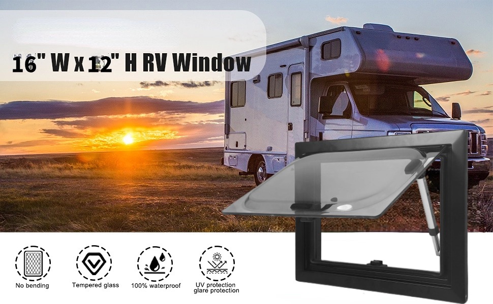 Wohnwagen Seitenfenster 900×450mm - Push Fenster Mit Fliegengitter