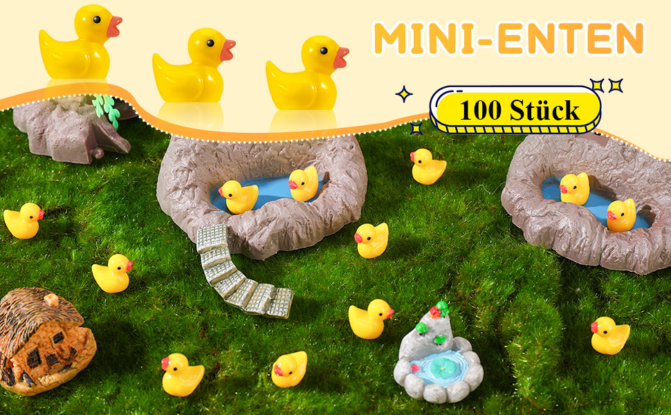 Lot de 100 mini canards en résine