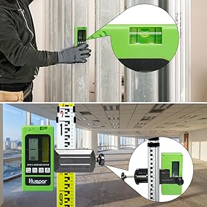 Bubble et support intégrés ●Le détecteur laser LR-5RG est livré complet avec un support de montage compatible. ●Un niveau à bulle intégré fournit une mesure supplémentaire de la précision de nivellement.