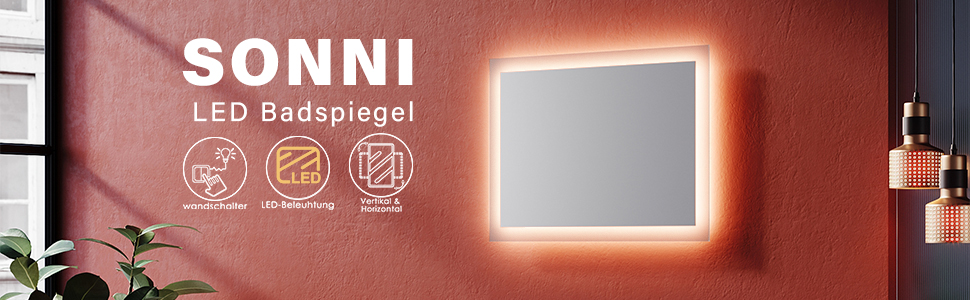 LED Badspiegel Lichtspiegel Badspiegel mit Beleuchtung