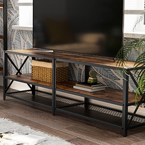 VASAGLE Mueble TV de hasta 60 Pulgadas, Mesa de TV para Salon, 140 x 39