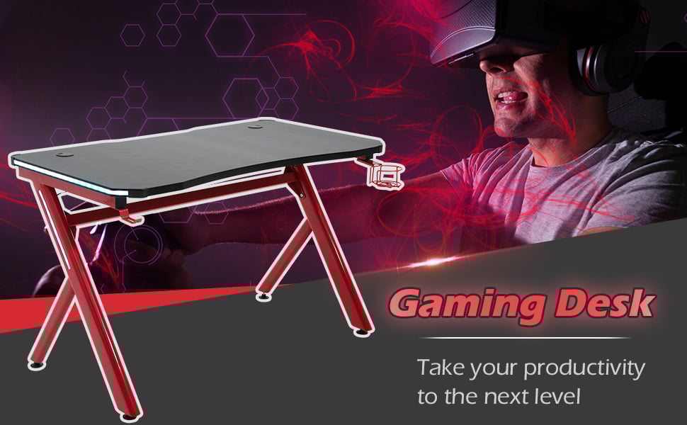 HOMCOM Gaming Computer Desk Writing Table Curved Front W/ Headphone Hook -Office Furniture Store AAHKMJXYDAFdJAOAIMEbOAchlkWZ0oakZn uVZ0mPidMNbILvCvspZ4oG3fPgIqc1P05C5SmPDKg0UZdk7akth5AA4PfH AXh8Ta3TYj6VEKdfNV