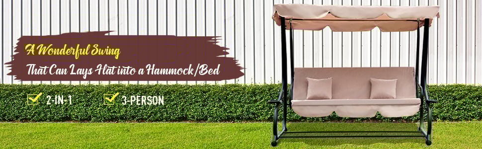 Outsunny 2-in-1 Garden Swing Chair For 3 Person W/ Adjustable Canopy Light Brown -Outdoor Furniture Store AAHKMJXYDAFdJAOAIMEbOAchlkWZ0oakZn uVZ0mPidMNbILvCvspZ4oG3fPgIqc1P05C5SmPDKg0UZdk7akth5AA6 IoF82gSsg12HeUSxYV4sDeExLcGFTa9 VdOP3L8PGu5hIfPEYbgRO 7BfmeQB8EuZKc9nivuGeFFXp