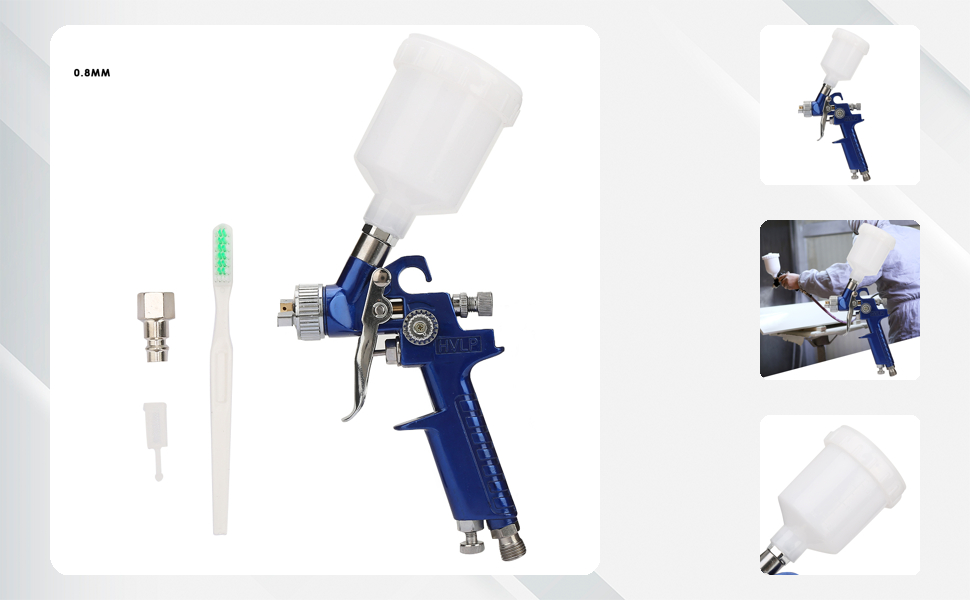 HVLP Pistolet à Peinture 0.8mm 