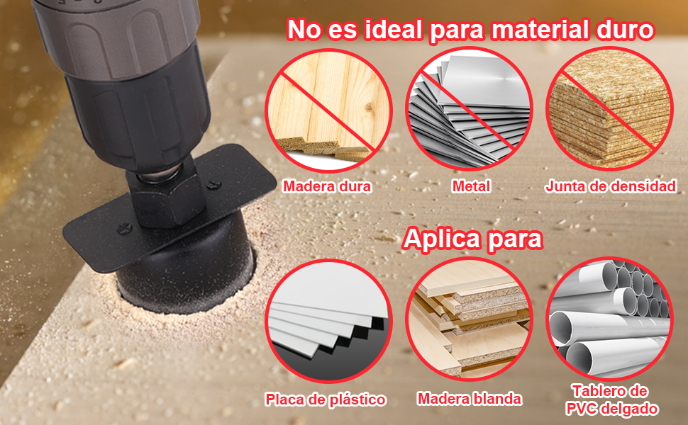 19PCS Coronas Perforadoras, HYCHIKA Sierras Perforadoras 13 Discos: 19