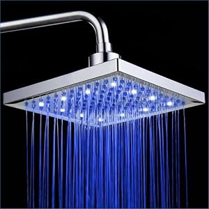 LED Soffione doccia, Soffione Doccia Quadrato