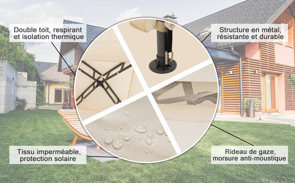 COSTWAY Tonnelle Jardin/Barnum 3L X 3l X 2,65H M En Polyester Anti UV Tente De Réception Double Toit 4 Moustiquaires Amovibles Zippées, Beige -Promos Verde Rêverie Boutique AAHKMJXYDAFdJAOAIMEbOAchlkWZ0oakZn uVZ0mPidMNbILvCvspZ4oG3fPgIqc1P05C5SmPDKg0UZdk7akth5AFaN65cPeCuGiTUXuV11x6Ckh axsjUvjpapZi61TgEhFcmu wMi1q1lxRMNvWkcGa