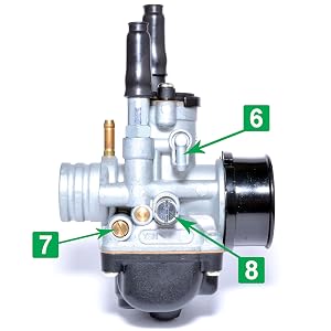 Carburador Easyboost tipo 19 mm Dell'Orto PHBG Manual de inicio MBK Booster Nitro Stunt Mach-G Jog-R