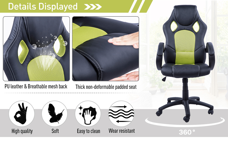 HOMCOM Racing Gaming Chair Swivel Home Office Gamer Desk Chair W/ Wheels, Green -Office Furniture Store AAHKMJXYDAFdJAOAIMEbOAchlkWZ0oakZn uVZ0mPidMNbILvCvspZ4oG3fPgIqc1P05C5SmPDKg0UZdk7akth5AJgQMS9v Q6eRU 9HWM3IY4Pd6FWHTjRnYsG6ydU5XGMMkmF OM6YnAfbHgNSRnFHorj dcfvzlqit u