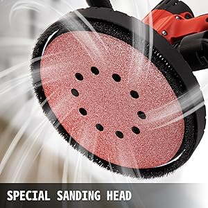 VEVOR Ponceuse Orbitale Filaire 850W, Ponceuse Excentrique Filaire à LED 12 ponceuse orbitale