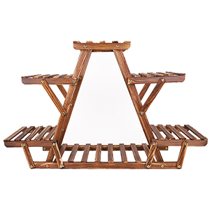 soporte madera macetas