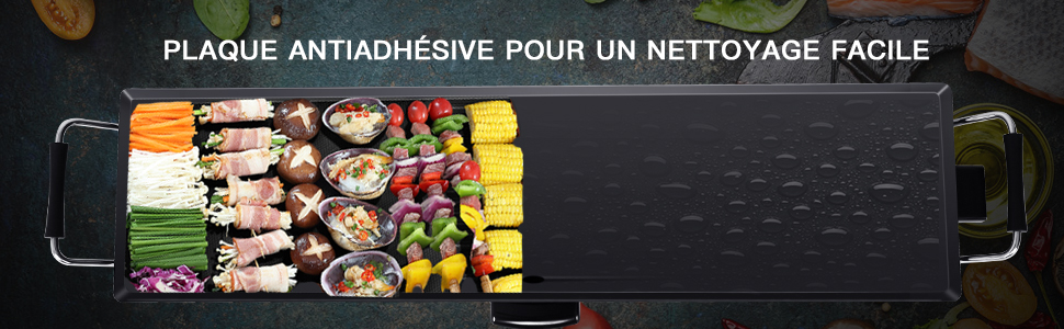 plaque antiadhésive pour un nettoyage facile