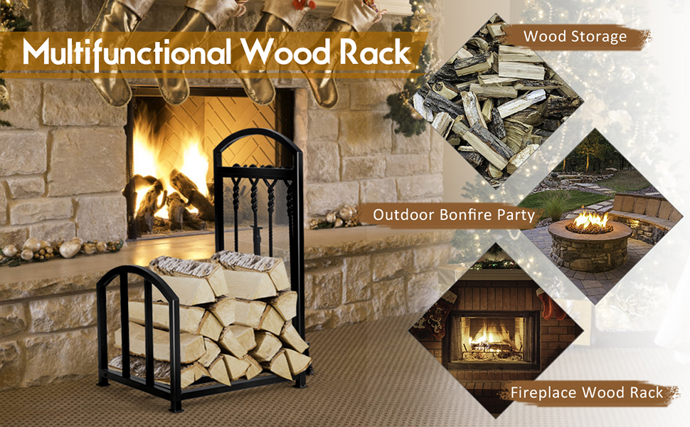 Fireplace Log Rack