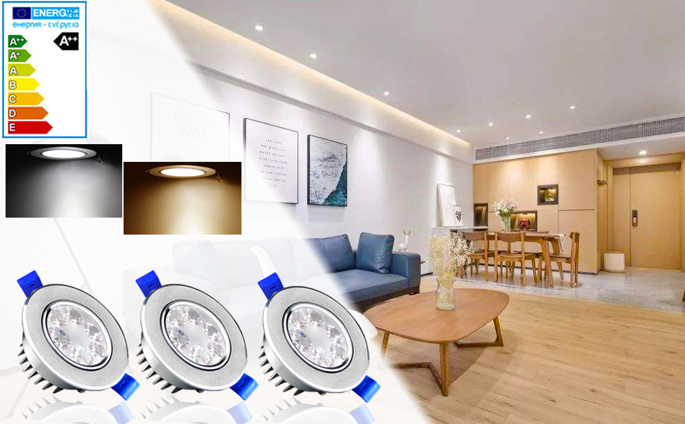 Herrselsam LED Einbaustrahler 20x 3W Spot 230V Deckenspots
