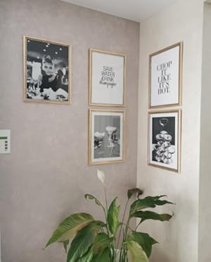 WOLTU Cornice Per Foto 21x29.7cm A4 In Legno E Vetro Porta Foto Da Parete Tavolo Naturale -Armonia Decor