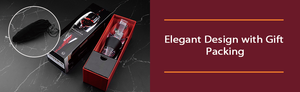 Aérateur à vin avec base Coffret cadeau