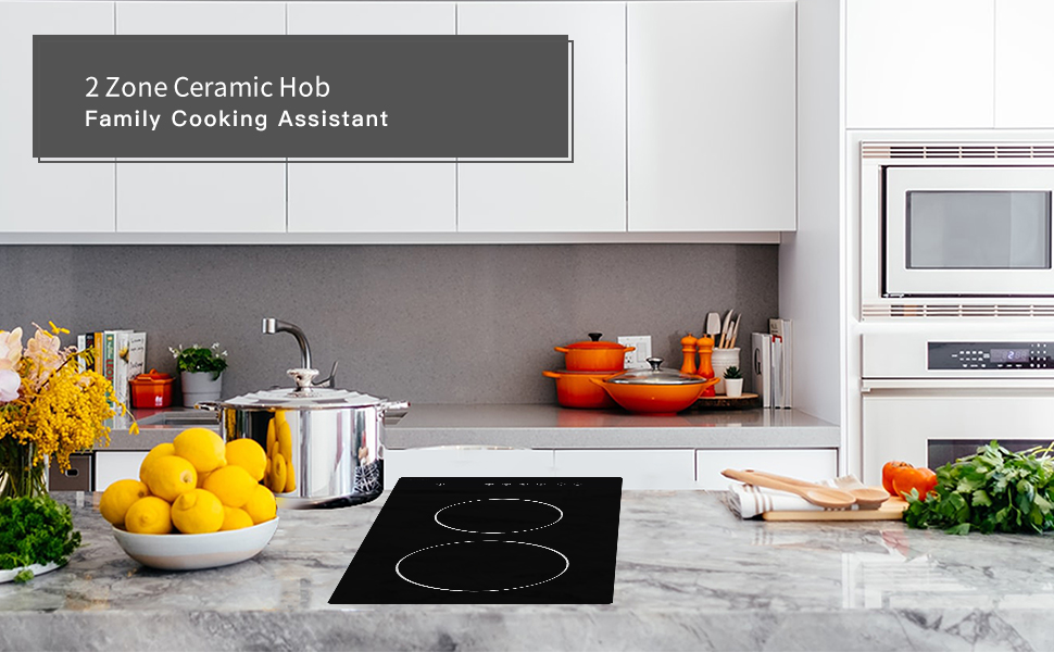 NOXTON 2 Zone Ceramic Hob Family Cooking Assistant