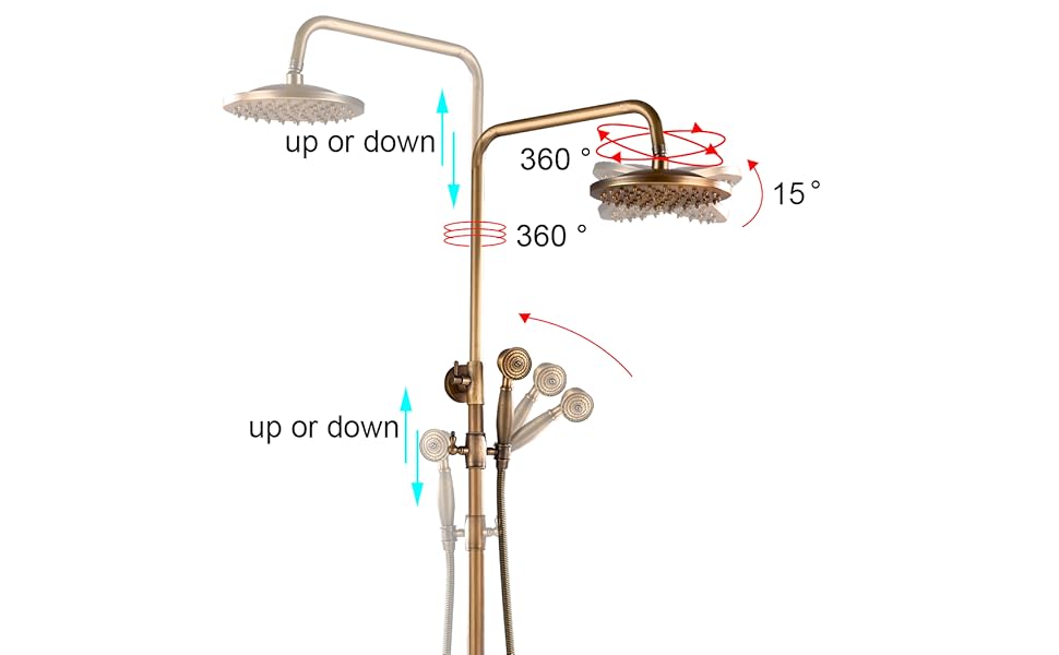 adjustable shower system