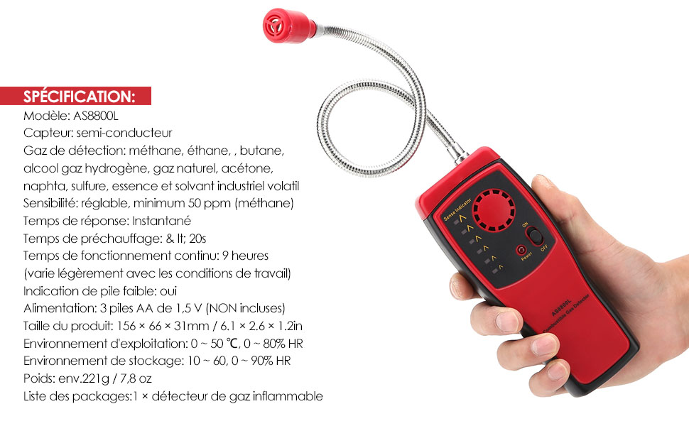 détecteur de gaz inflammable