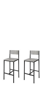 Lot De 2 Chaises Tabourets De Bar Cuisine Chaises De Bar, Avec Repose-Pieds FST53x2 SoBuy® -Homcomes Boutique