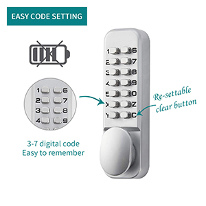 serrure a code porte verrou mecanique connectée porte connectee portail exterieur poignet de porte