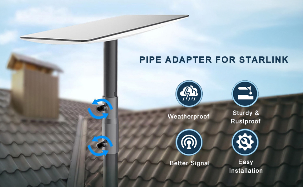 Pipe Adapter for Starlink
