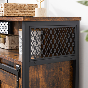 VASAGLE Sideboard, Küchenschrank, Aufbewahrungsschrank, mit 2