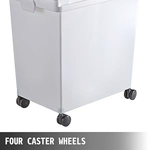 VEVOR Bo?te De Stockage De Riz Bacs à Farine Céréales Sur Roulettes 2PCS (40L + 25L) 13 bac de rangement de céréales