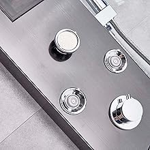 shower tower panel witj massage jets