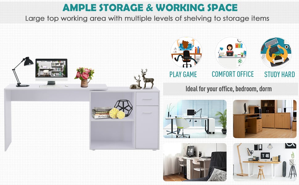 HOMCOM Corner Computer Desk 360° Rotating Dining Table W/ Storage Shelf White -Office Furniture Store AAHKMJXYDAFdJAOAIMEbOAchlkWZ0oakZn uVZ0mPidMNbILvCvspZ4oG3fPgIqc1P05C5SmPDKg0UZdk7akth5AWd1WW8zC8KV2QZF1tdHZSBwiJWJimVtIDb85spqIz1FMIfHCKWItVh 05zMgpyQL a9gDRDXL 3StRBHWCGMQq8THfB7bOz KVqRAjLjia0=