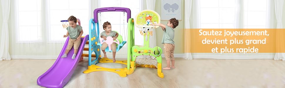 COSTWAY Ensemble Toboggan Balançoire 6 En 1 Basket-ball Football Escalade Jeu Boucle - Exterieur Intérieure 3 - 8 Ans Violet -Pas Cher Clair Jardin Magasin AAHKMJXYDAFdJAOAIMEbOAchlkWZ0oakZn uVZ0mPidMNbILvCvspZ4oG3fPgIqc1P05C5SmPDKg0UZdk7akth5A 3X37oQE4jqEHy