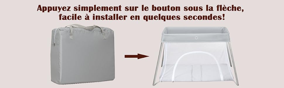Appuyez simplement sur le bouton sous la flèche, facile à installer en quelques secondes