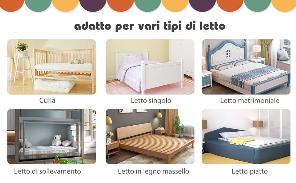 COSTWAY Sponda di Sicurezza da Letto, Paracolpi Barriera Letto Pieghevole  per Bambini, in Spugna, Varie Lunghezze Disponibili (Grigio, 120x40x42cm)