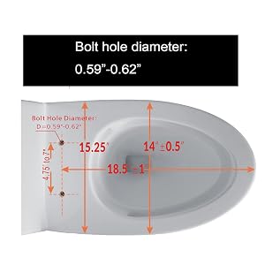 Asiento de inodoro alargado UF002