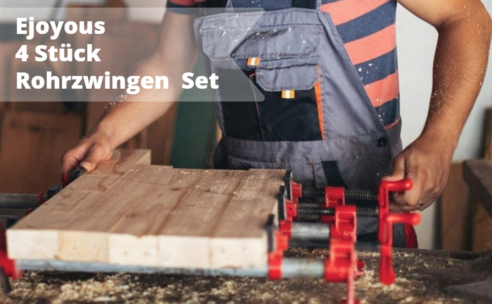 4 sets Clamp Schraubzwingen-Set, Rohr-Schraubzwinge Silber F Klemmen Schnellspanner Clamp Wood Clamp