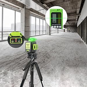 Mode d'impulsion d'économie d'énergie en extérieur: ●Après la mise sous tension, appuyez brièvement sur le bouton du mode d'impulsion pour activer / désactiver le mode d'impulsion.
[SENTENCE 28] ●Le mode impulsion étend la plage de travail jusqu'à 60 m dans des conditions de travail plus lumineuses lors de l'utilisation avec le détecteur laser Huepar Line (ASIN: B07GVC2XD9).
[SENTENCE 29] ●Lorsque le mode impulsion est activé, les faisceaux laser sont plus faibles, la pression sur les yeux est moindre lorsque vous travaillez à courte distance et le temps de travail peut être prolongé de manière appropriée ●
[SENTENCE 30] Il est compatible avec le détecteur laser de ligne Huepar LR-6RG / LR-5RG (à acheter séparément) uniquement.