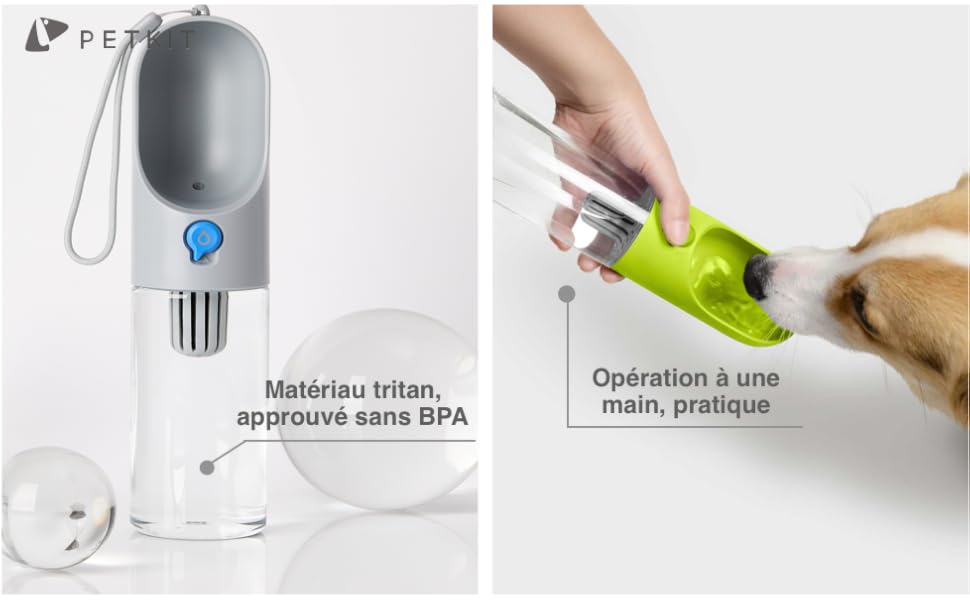 Bouteille d'eau pr Chien Distributeur d'eau Portable Gourde pour Chien Chiot Chat Voyage Bouteille